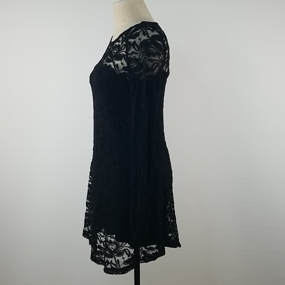 Easel Black Lace Mesh Dress Small - Picture 3 of 5